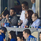 Bob Newhart (fourth from the right) watches the Chicago Cubs play the Los Angeles Dodgers. Also, CM Punk and Joe Mantegna are there! (Photo: Noel Vasquez/Getty Images)